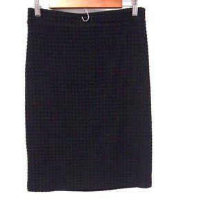 Banana Republic Textured Black Pencil Skirt